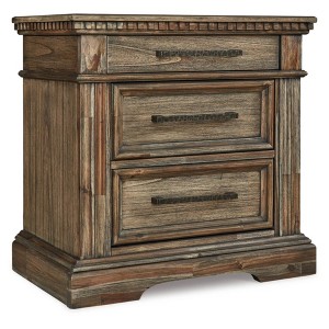 Markenburg Nightstand Brown/Beige - Signature Design by Ashley: Bedroom Storage with USB Ports & Metal Glides - 1 of 4