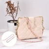Unique Bargains PU Leather Handbag DIY Accessories Iron Flat Purse Chain Strap 2 Pcs - 3 of 3