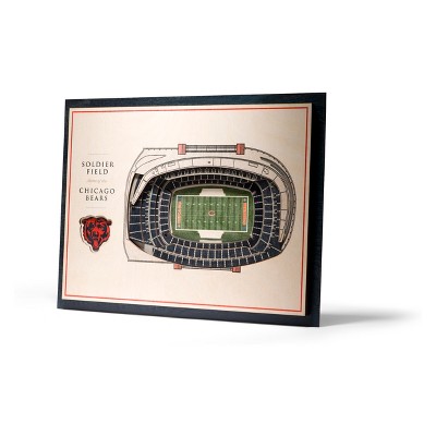 NFL Chicago Bears 5-Layer Stadiumviews 3D Wall Art