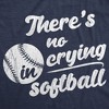 Womens Funny T Shirts Theres No Crying In Softball Sarcastic Graphic Novelty Tee for Ladies - Crazy Dog Women's T Shirt With Sarcastic Sayings - 2 of 4