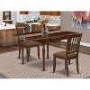 HomeStock 3-Piece Mahogany Finish Solid Wood Top With Dropleaf Dining Table Set for Small Spaces - 2 of 4