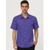 Lars Amadeus Men's Short Sleeves Polka Dots Button Down Dress Shirt - image 2 of 4