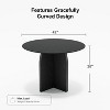 42" Farmhouse Round Brown Dining Table for 4 People with Round Arched Table Legs for Dining Room and Living Room - 4 of 4