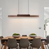 LLHZSY Wood Integrated LED Linear Pendant Light for Kitchen Island - W 47 1/5" - 3 of 4