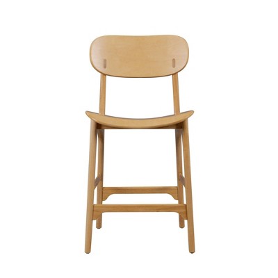 Solvang Natural Wood Counter Height Barstool