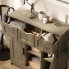 OUTSUPPLY Storage Cabinets with Drawers and Shelves, Accent Cabinet for Living Room, Bedroom, Bathroom - 4 of 4