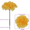 Floral Home 5" Stem Long Gold Yellow Carnation Pick - 100-Piece - 2 of 4