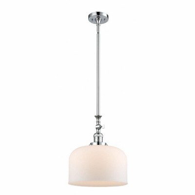 Bell - 1 Light Stem Hung Mini Pendant In Industrial Style-15 Inches Tall and 12 Inches Wide