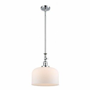Bell - 1 Light Stem Hung Mini Pendant In Industrial Style-15 Inches Tall and 12 Inches Wide - 1 of 1