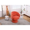 Swivel Accent Chair Armchair, Round Barrel Chair in Fabric for Living Room Bedroom - 3 of 4
