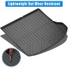All-Weather Cargo Liner for 2022-2024, Heavy Duty TPE Trunk Mat with Non-Slip Backing, Black Protective Floor Cover - 4 of 4