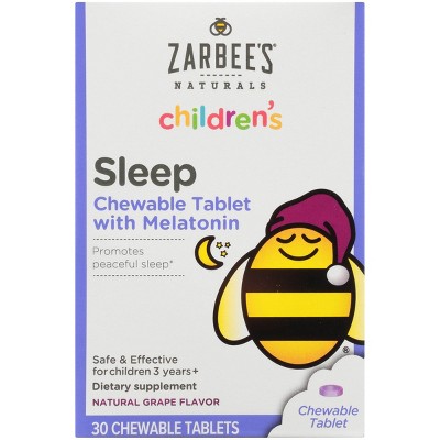 Zarbee's Naturals Children's Sleep with Melatonin Chewable Tablets - Natural Grape - 30ct