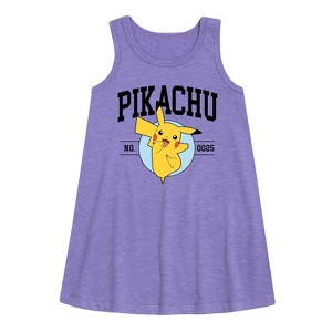 - Pokémon - Pikachu Collegiate Graphic Sleeveless Aline Dress - 1 of 3