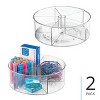 iDesign Set of 2 Divided 11.5-inch Lazy Susan for Kitchen Storage, Clear - 2 of 4