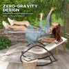Aghana Digitals Light Brown Zero-Gravity Outdoor Rocking Chair with Sling Fabric, Removable Pillow - 4 of 4