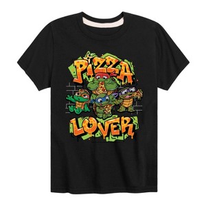 Boys' - Teenage Mutant Ninja Turtles Mutant Mayhem - Pizza Lover Short Sleeve Graphic T-Shirt - 1 of 3