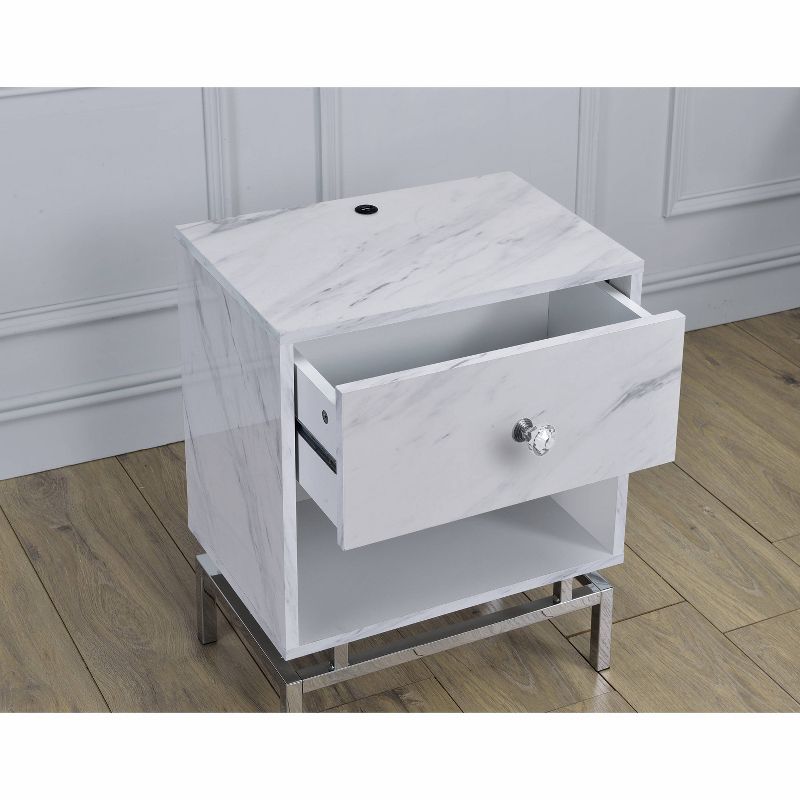 Brama Open Shelf End Table with USB Port - HOMES: Inside + Out, 4 of 5