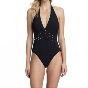 Women's Lavish Elegance V-neck Halter Swimsuit - Profile By Gottex - 1 of 3