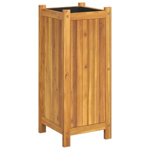 vidaXL Garden Planter Natural Solid Acacia wood Medium Decorative Inlays - 1 of 4