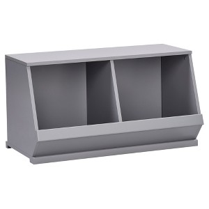 Kelly Modular Stackable Double Storage Cubby - Gray - Inspire Q