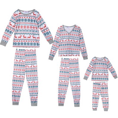 Cheibear Christmas Elk Print Tops With Plaid Pants Xmas Sleepwear Family  Pajama Set Kids Small : Target