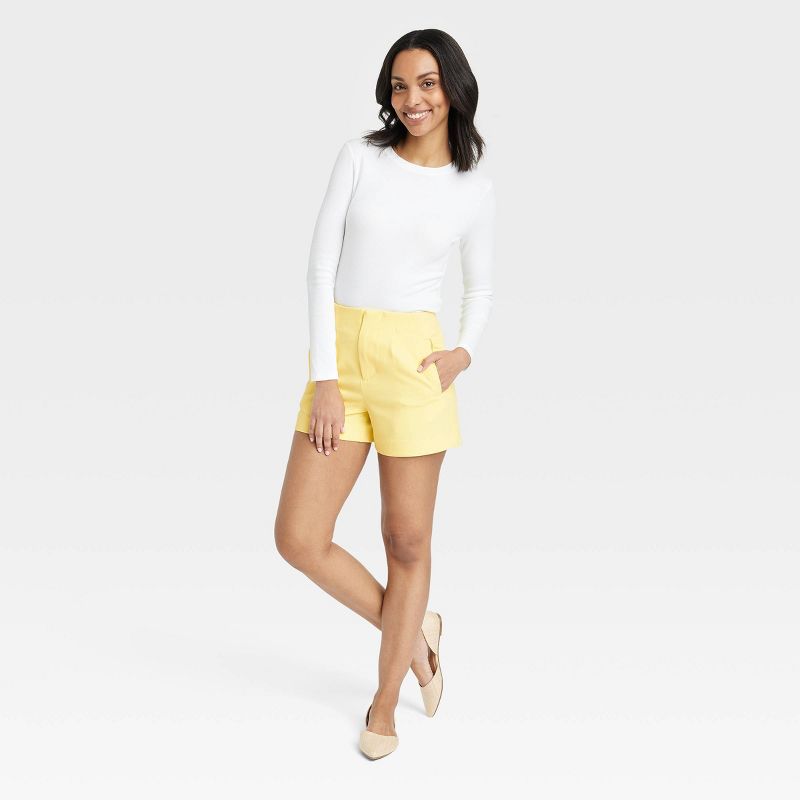Women's High-Rise Tailored Shorts - A New Day™, 4 of 11