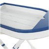 Olivia & May Wood Boat Distressed Foldable Tray Top Accent Table with Oar Legs: Nautical Coastal Beach Decor - 2 of 4