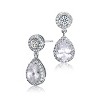 Guili Pear Drop CZ Earrings in Sterling Silver with Classic or Rose Gold Finish – Dazzling Sparkle for Graceful, Sophisticated Style - 3 of 3