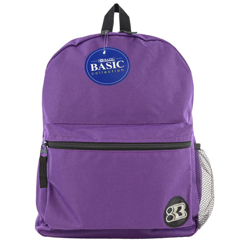 BAZIC Products® Basic Backpack 16" Purple, Pack of 2, 2 of 7