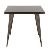 XIYUYE Dining Table Contemporary Table Industrial Dining Table in Brushed Silver for Kitchen - 2 of 4