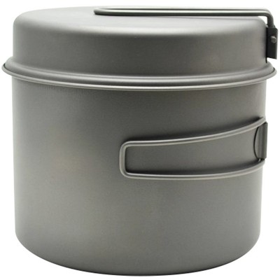 TOAKS Titanium Outdoor Camping Cook Pot with Pan and Foldable Handles -  1600ml