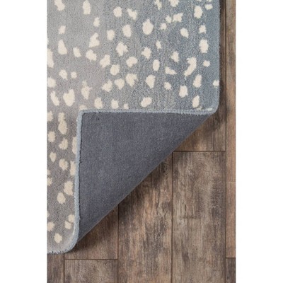 Blue and Gray Hand-Tufted Wool Rectangular Area Rug