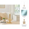 Glass Taper Candle Holder - Modern Decorative Candlestick for Home, Office, Bedroom & Living Room - Elegant Tall Contemporary Accent Decor - 4 of 4