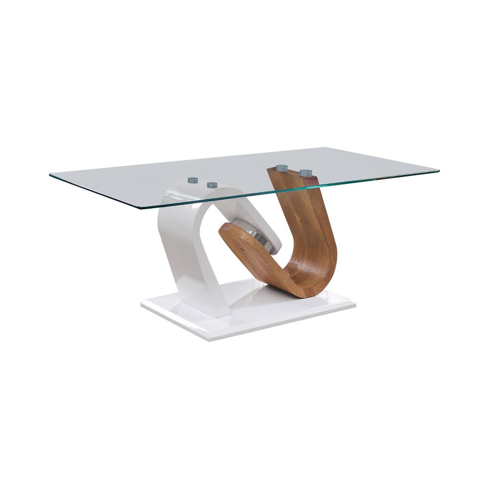 Photos - Coffee Table Saxon Pedestal Base  White - miBasics