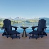 WestinTrends Malibu Folding Adjustable Adirondack Chair with Retractable Ottoman and Cup Holder (Set of 2), Red - 2 of 4