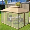 Costway 2-Tier 10'x13' Steel Gazebo Canopy Tent Shelter Patio Garden Outdoor Netting - 2 of 4