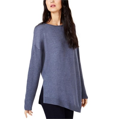 I.N.C International Concepts Womens Asymmetrical Tunic Sweater, Blue, X-Small