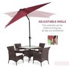 Sapphtopaz 9×7Ft Patio Umbrella Beach Umbrella LED Lighted Sun Shades with Crank and Tilt 8 Sturdy Ribs for Garden, Beach, Deck, Backyard - 4 of 4