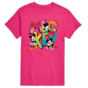 Men's - Disney - Mickey Pop Art Letters Short Sleeve Graphic T-Shirt - 1 of 3