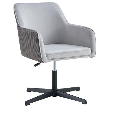 NicBex Adjustable Height Armless Home Office Chair with Metal Legs for Work,Study,Living Room,Bedroom,Gray