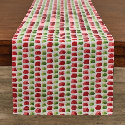 Split P Happy Merry Thumbprint Table Runner - 72''L - Red