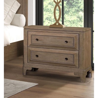 NicBex Nightstand with 2 Drawers,Modern Bedside Table with Unique Design,Side Table for Bedroom,Living Room