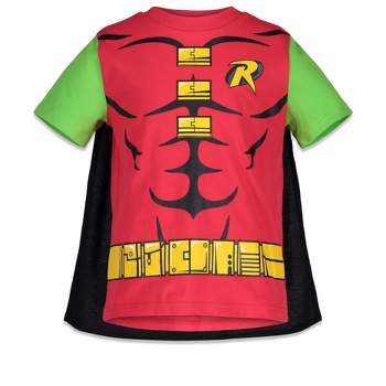 DC Comics Robin Cosplay T-Shirt and Cape Little Kid 