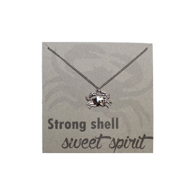 Beachcombers Silver Crab Necklace