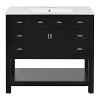 TUYOHW Bathroom Vanity with Top Sink, Modern Bathroom Storage Cabinet with 2 Soft Closing Doors and 6 Drawers, Single Sink Bathroom Vanity - 2 of 4