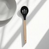 Unique Bargains Spoon Hand Wash Only Wooden Handle Slotted Spoon Silicone Wooden Handle 12.6" 1 Pc - 2 of 4