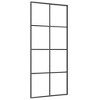 VidaXL Sliding Door Aluminum and ESG Glass 35.4"x80.7" Black - 2 of 4