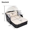 79.9" Wicker Patio Recliner With Adjustable Canopy And Cushion,Outdoor Double Chaise Lounge,Patio Recliner For Patio,Poolside-Cuddlewood - 4 of 4