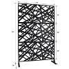 Grungis Matrix Metal Decorative Patio Screens,Freestanding Privacy Fence Panels in Random Stripes Pattern for Deck Balcony Patio,76" H×48" W - 2 of 4