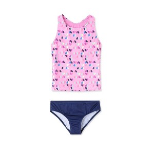 Lands' End Kids Chlorine Resistant Tankini Swim Set - 1 of 3